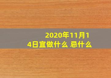 2020年11月14日宜做什么 忌什么